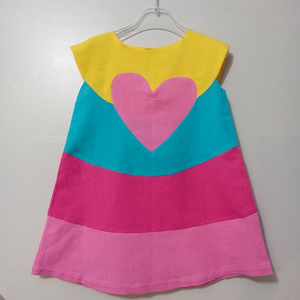 Agatha ruiz de la prada white  multi linen striped party dress